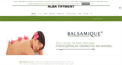 Desktop Screenshot of albathyment.com.pl